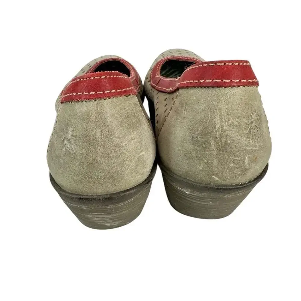 Fly London Womens Yedi Wedge Shoes Perforated Leather Platform EU 42